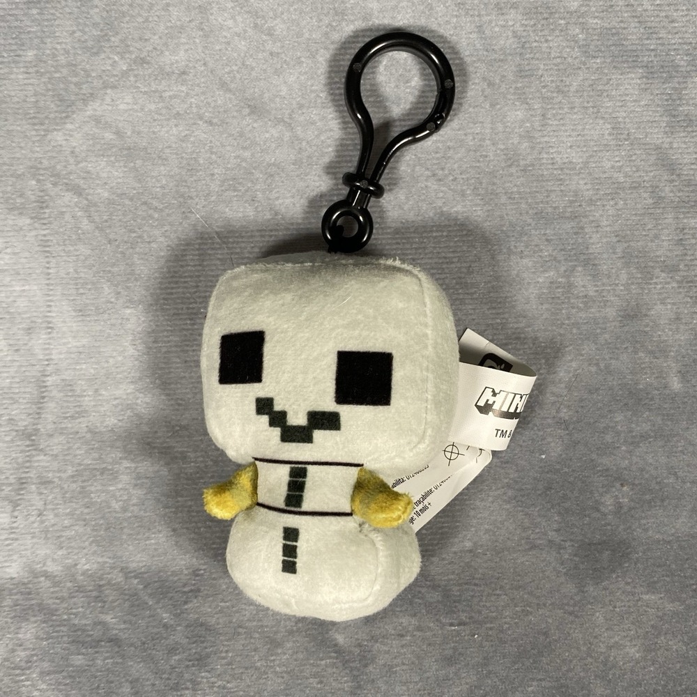 Minecraft Snow Golem Plush Backpack Hanger Official Bag Clip Toy